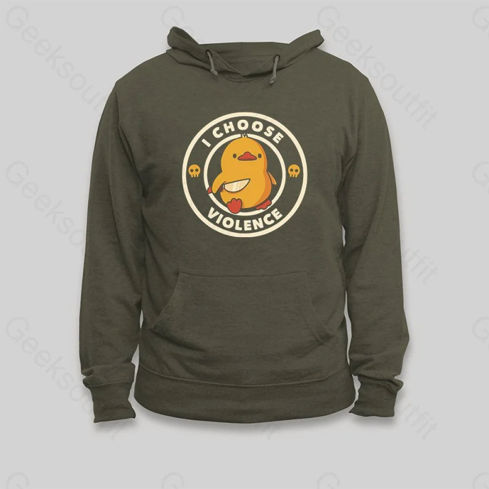 I Choose Violence Funny Duck Hoodie - Geeksoutfit