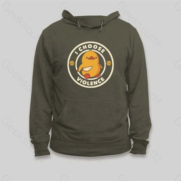 I Choose Violence Funny Duck Hoodie - Geeksoutfit