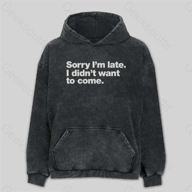 I Didn¡¯t Want To Come Washed Hoodie M