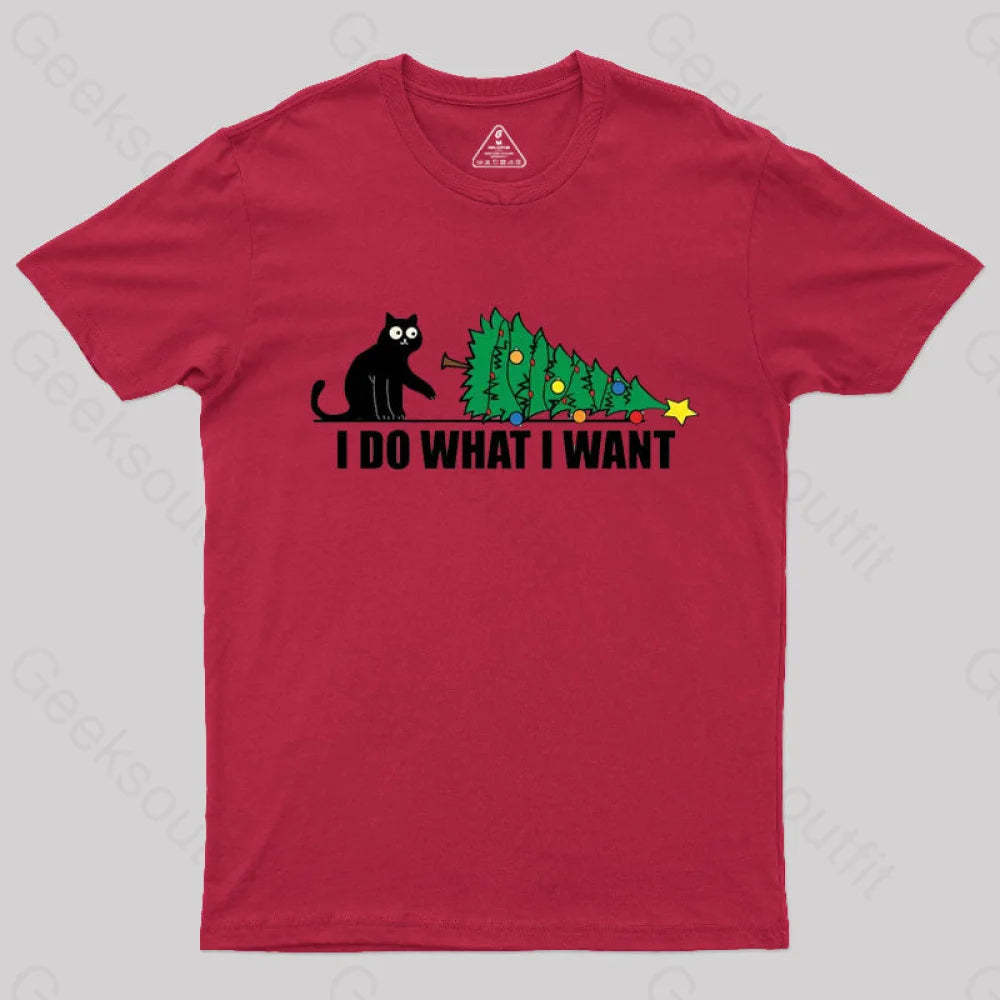 I Do What Want T-Shirt Red / S