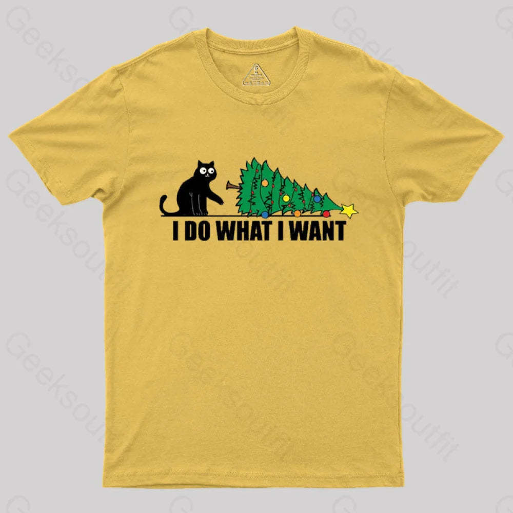 I Do What Want T-Shirt Yellow / S
