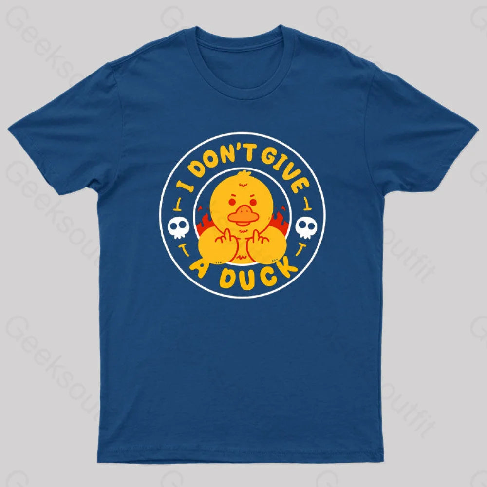 I Dont Give A Duck Nerd T-Shirt Navy / S