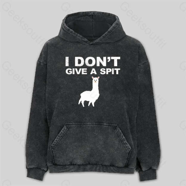 I Don¡¯t Give A Spit Funny Alpaca Washed Hoodie M