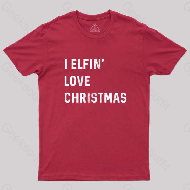 I Elfin Love Christmas T-Shirt Red / S