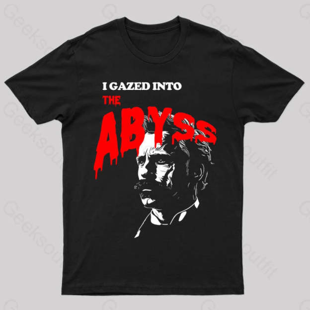 I Gazed Into The Abyss Black Metal Nerd T-Shirt / S