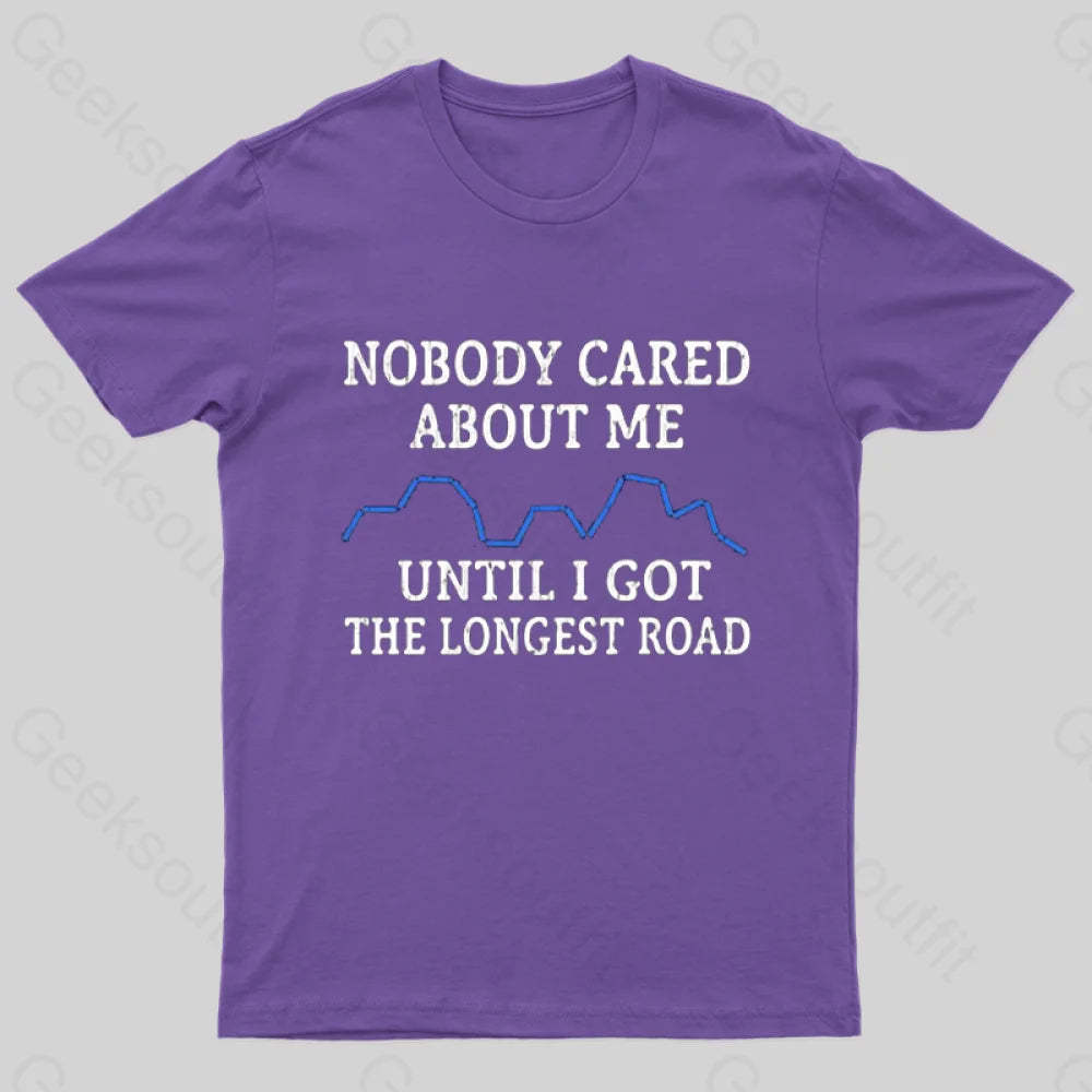 I Got The Longest Road T-Shirt Purple / S