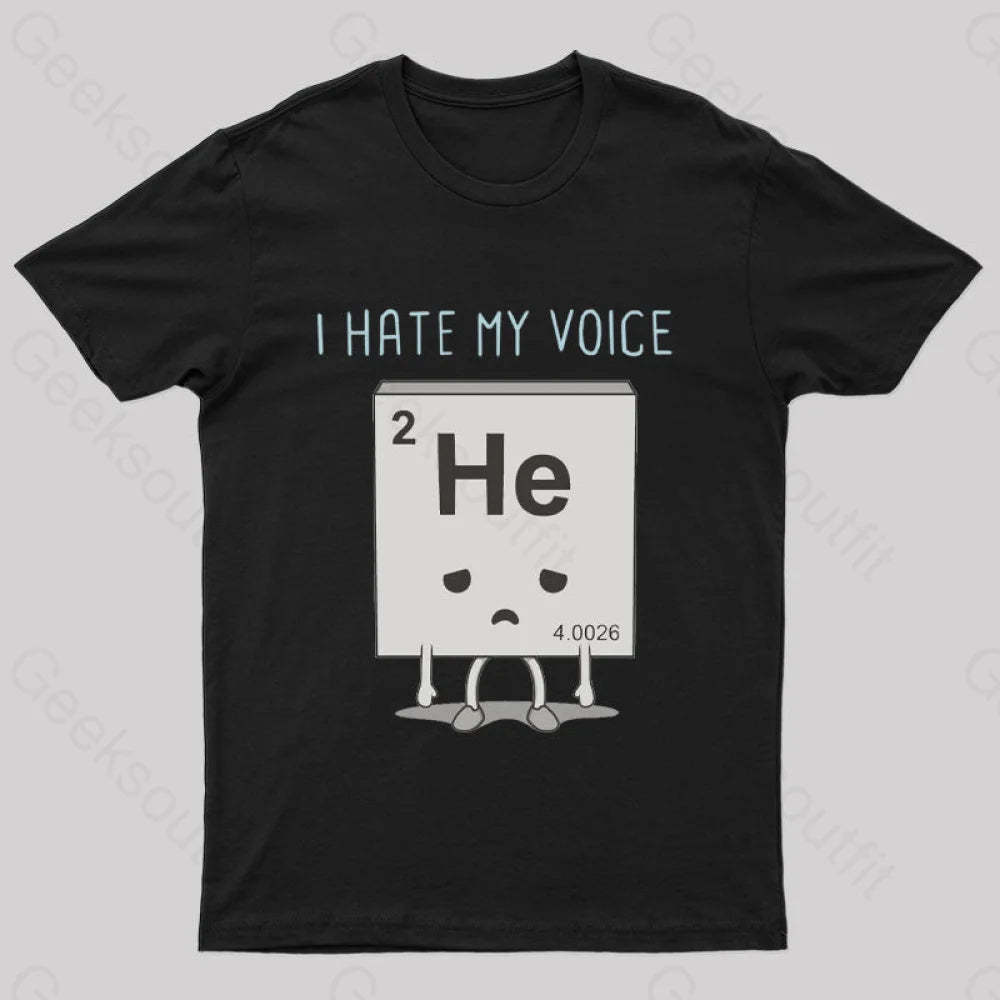 I Hate My Voice¡ Nerd T-Shirt Black / S