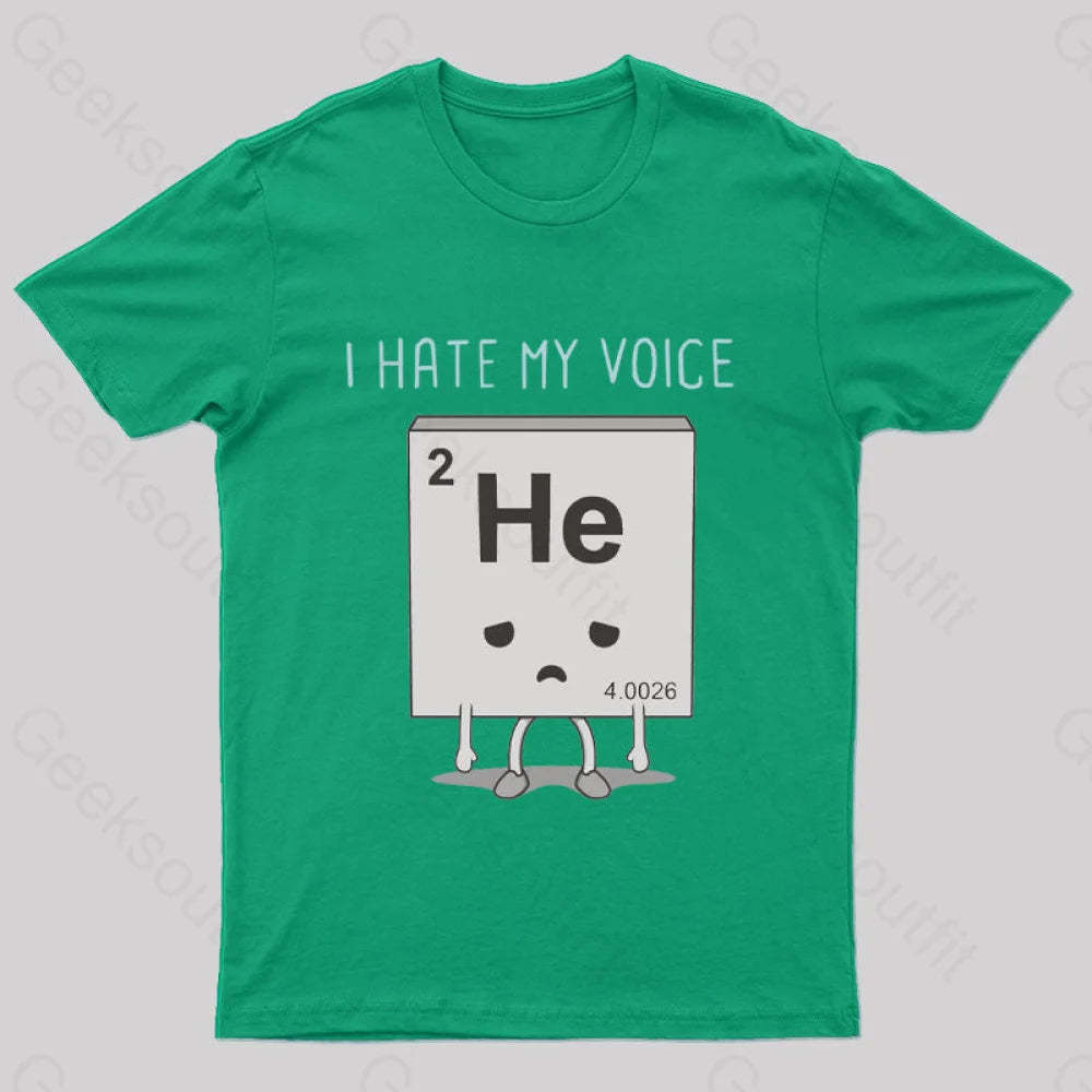 I Hate My Voice¡ Nerd T-Shirt Green / S