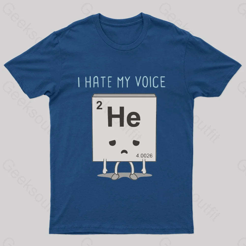 I Hate My Voice¡ Nerd T-Shirt Navy / S