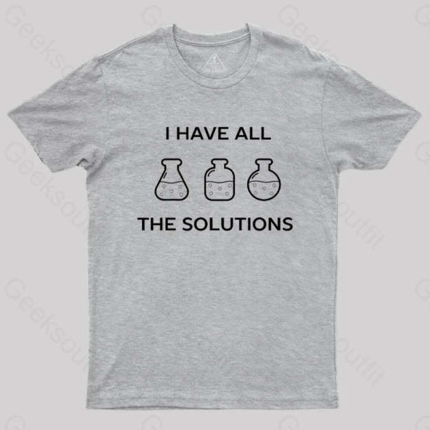 I Have All The Solutions T-Shirt Grey / S