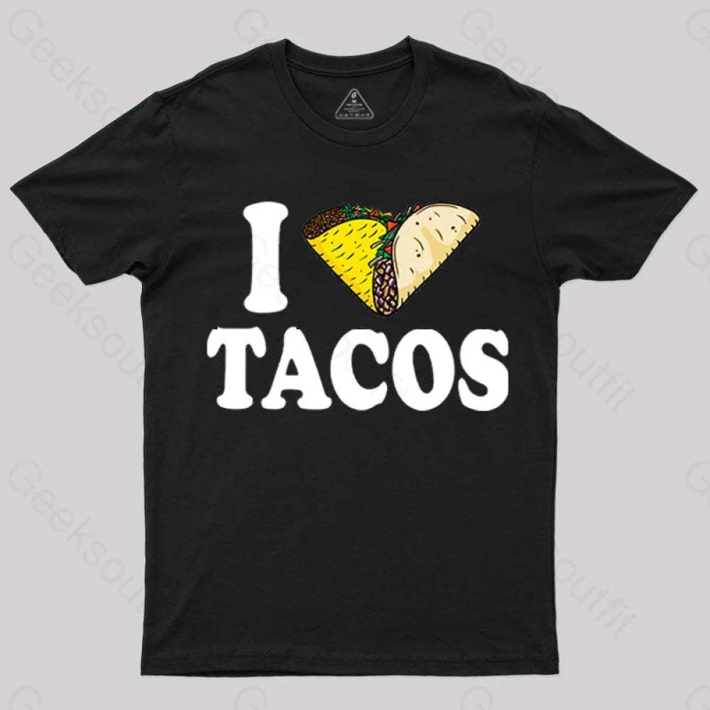I Heart Tacos T-Shirt Black / S