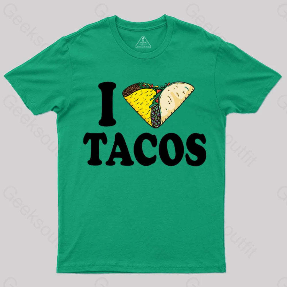 I Heart Tacos T-Shirt Green / S