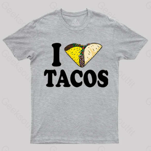 I Heart Tacos T-Shirt Grey / S