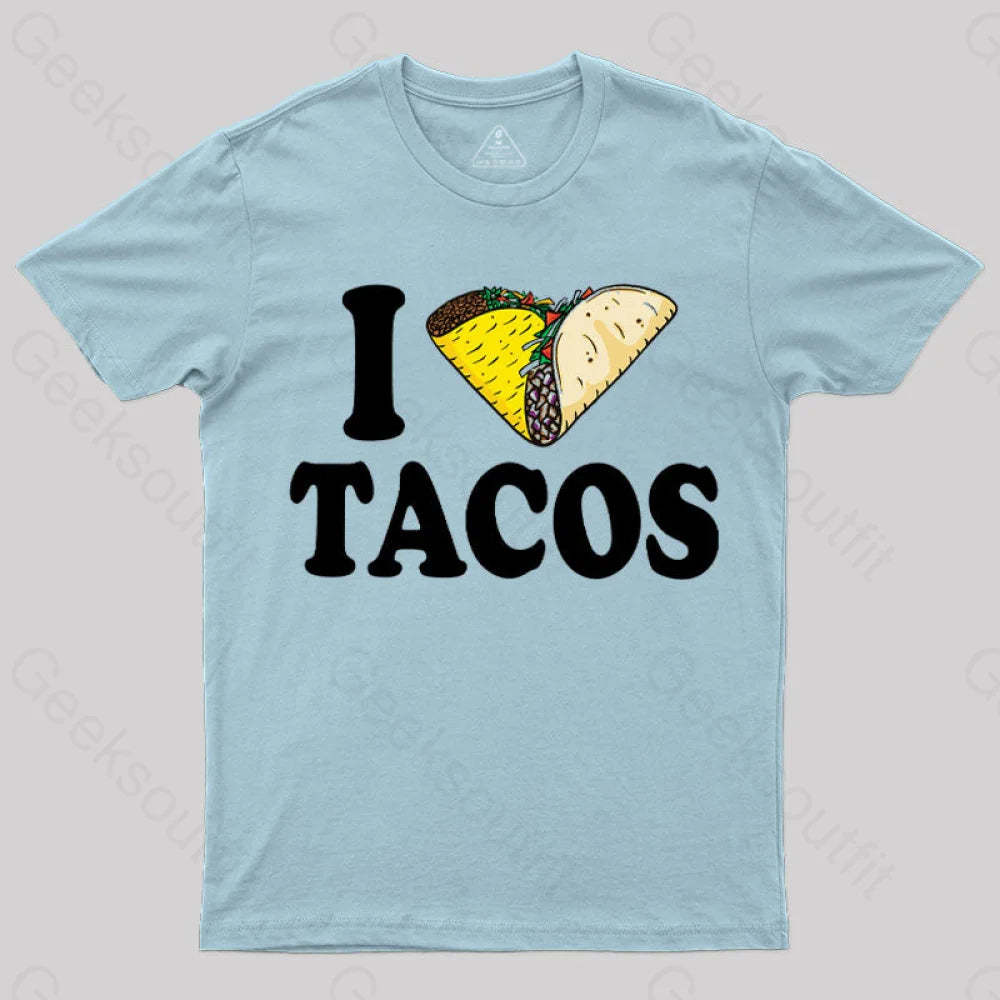 I Heart Tacos T-Shirt Light Blue / S