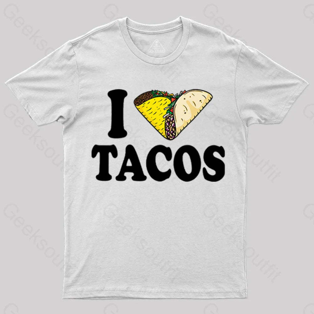 I Heart Tacos T-Shirt White / S