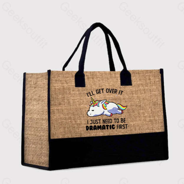 I Just Need To Be Dramatic Cotton Tote Bag Brown