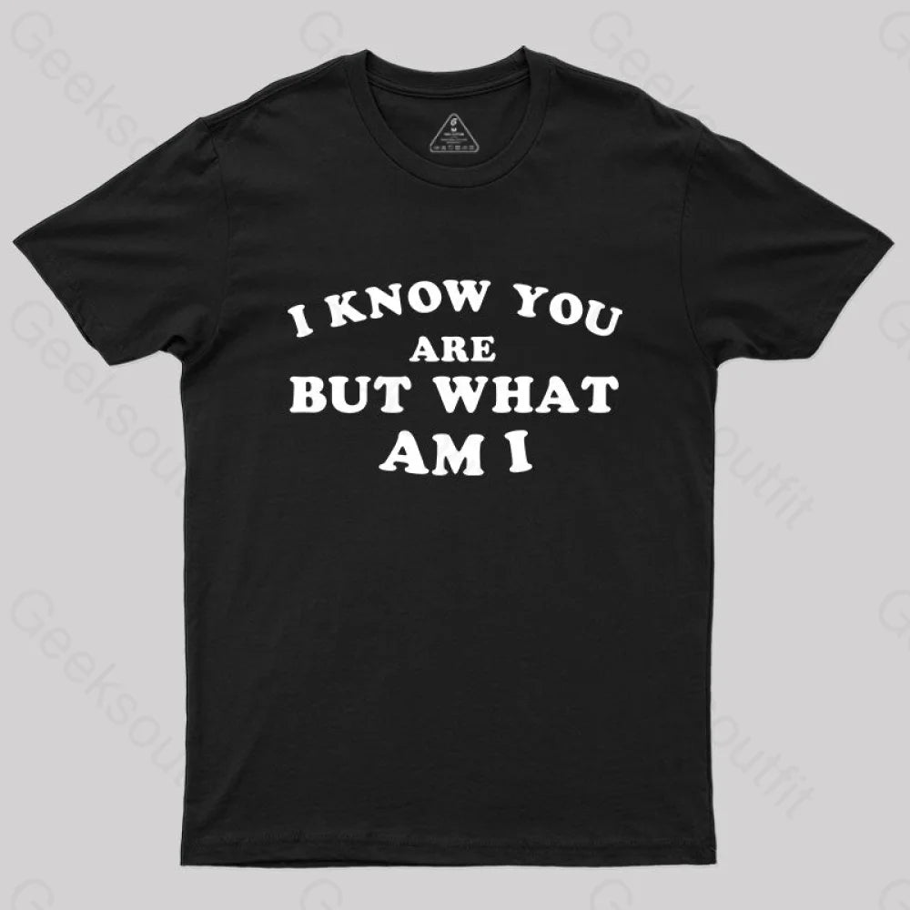 I Know You Are But What Am T-Shirt Black / S Yc