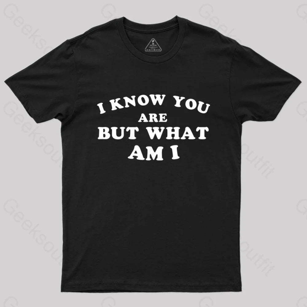 I Know You Are But What Am T-Shirt Black / S Yc