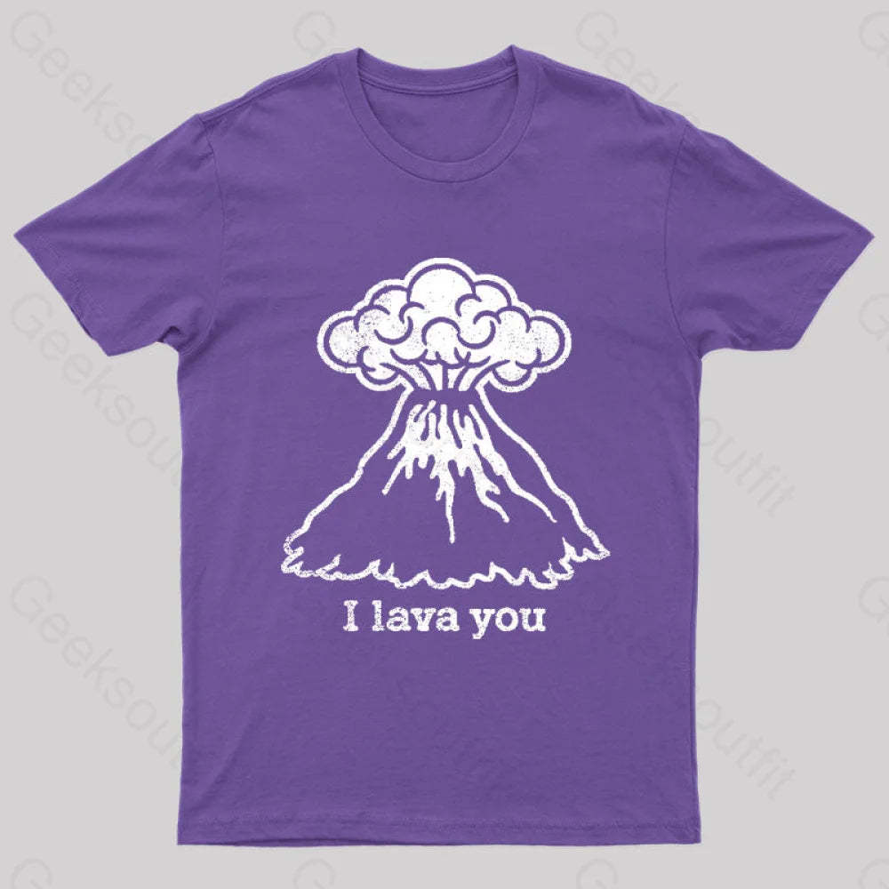 I Lava You Geek T-Shirt Purple / S