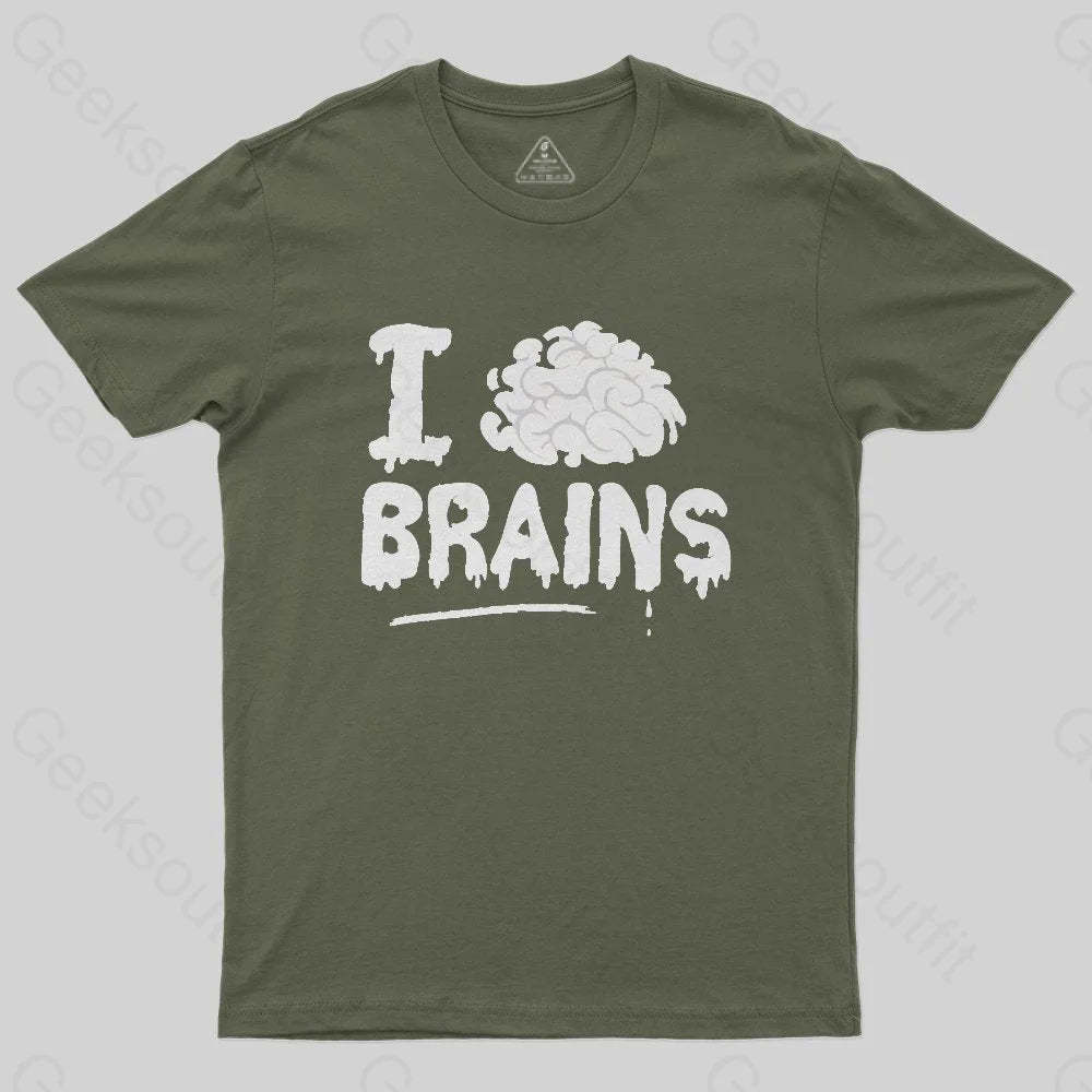 I Love Brains T-Shirt - Geeksoutfit