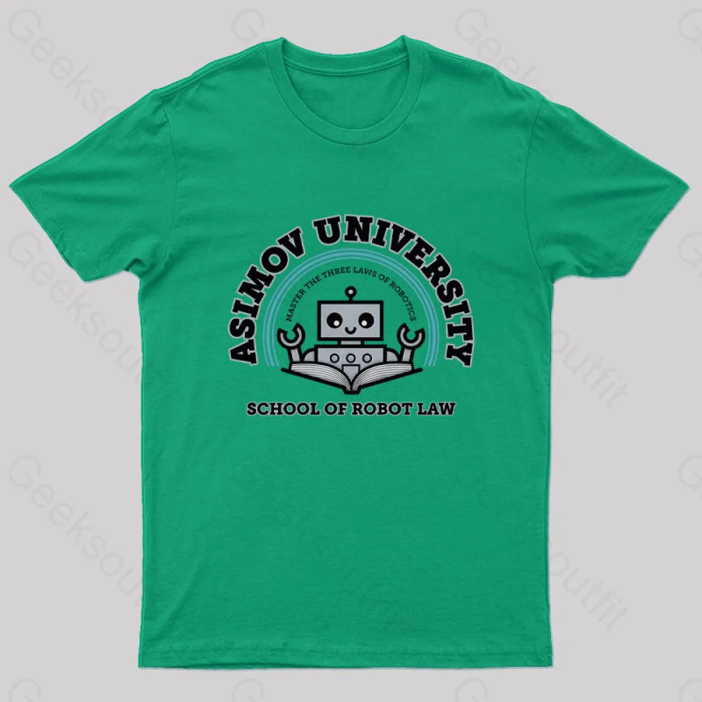 I Majored In Robot Law Nerd T-Shirt Green / S