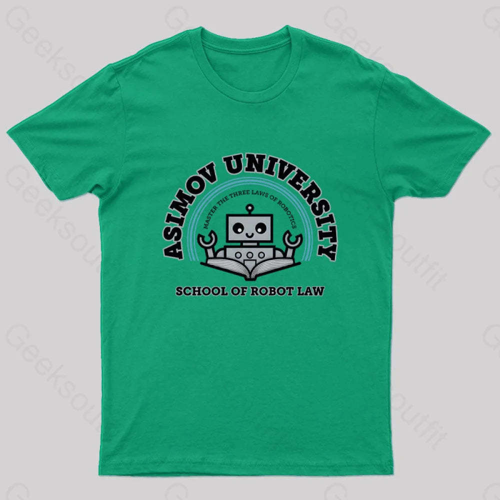 I Majored In Robot Law Nerd T-Shirt Green / S
