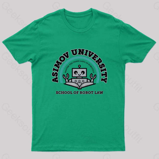 I Majored In Robot Law Nerd T-Shirt Green / S
