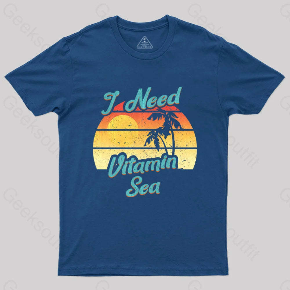 I Need Vitamin Sea T-Shirt Navy / S Yc
