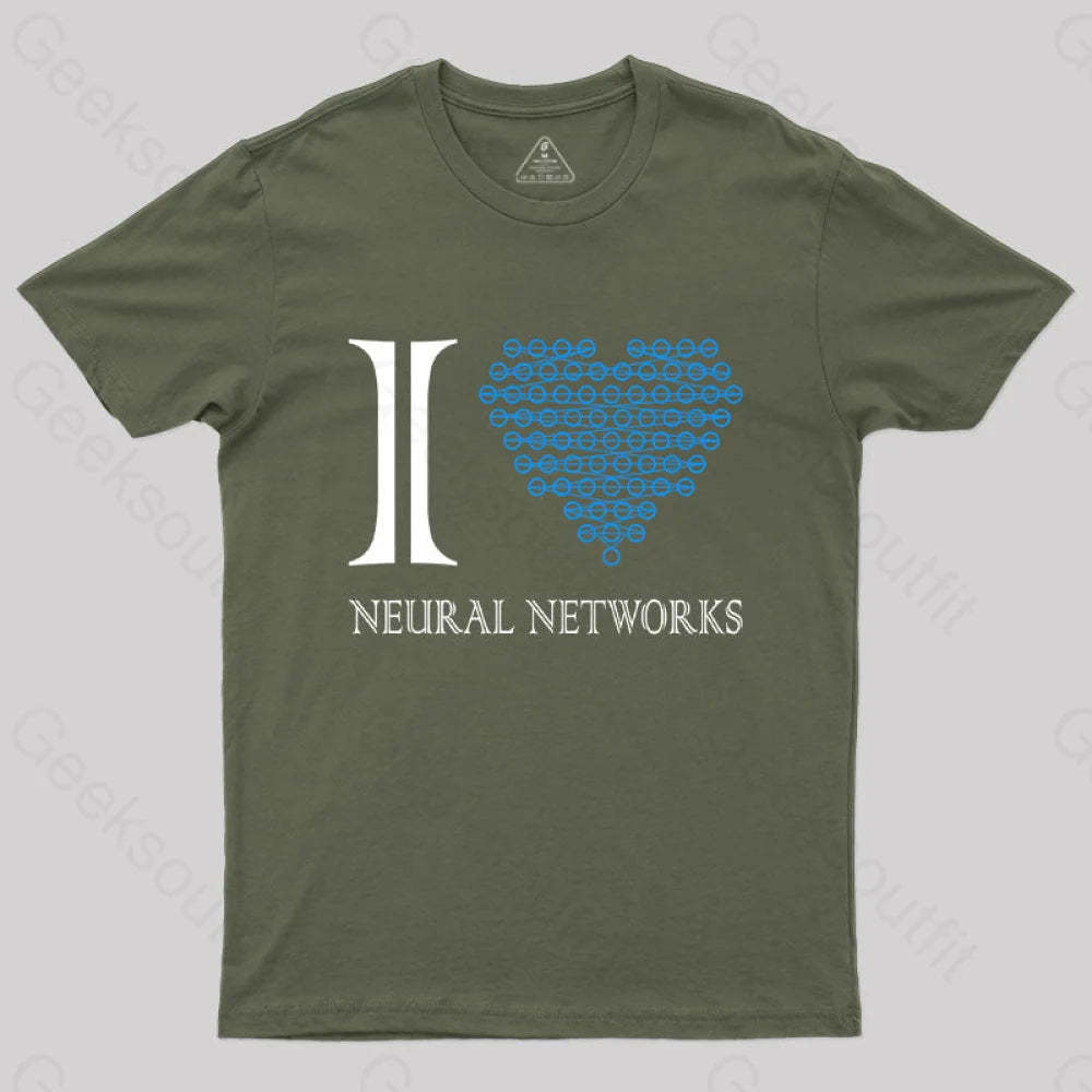 I Neural Networks T-Shirt Army Green / S Yc
