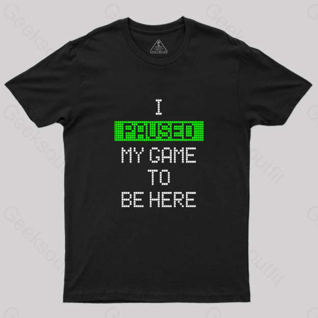 I Paused My Game To Be Here Essential T-Shirt Black / S