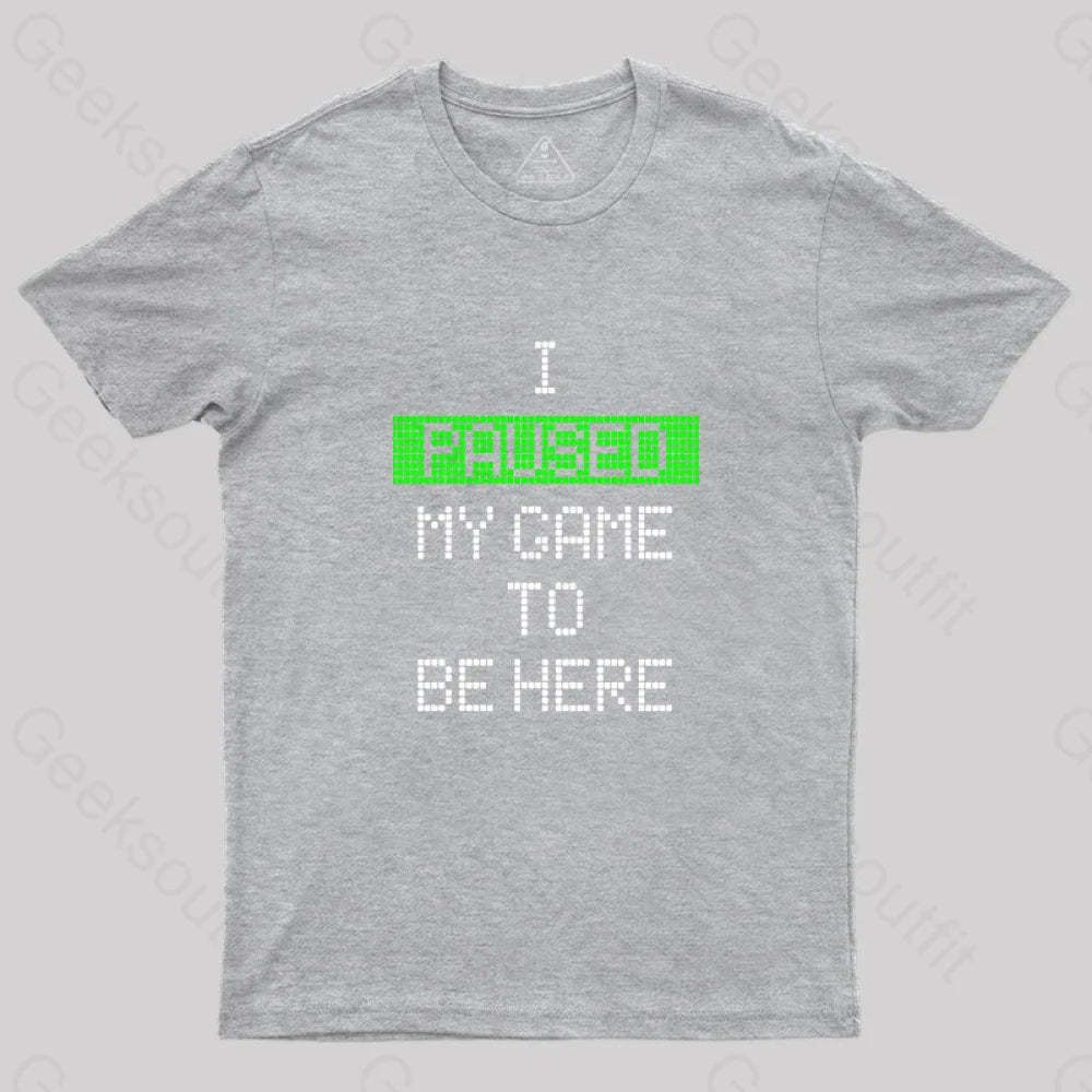I Paused My Game To Be Here Essential T-Shirt Grey / S
