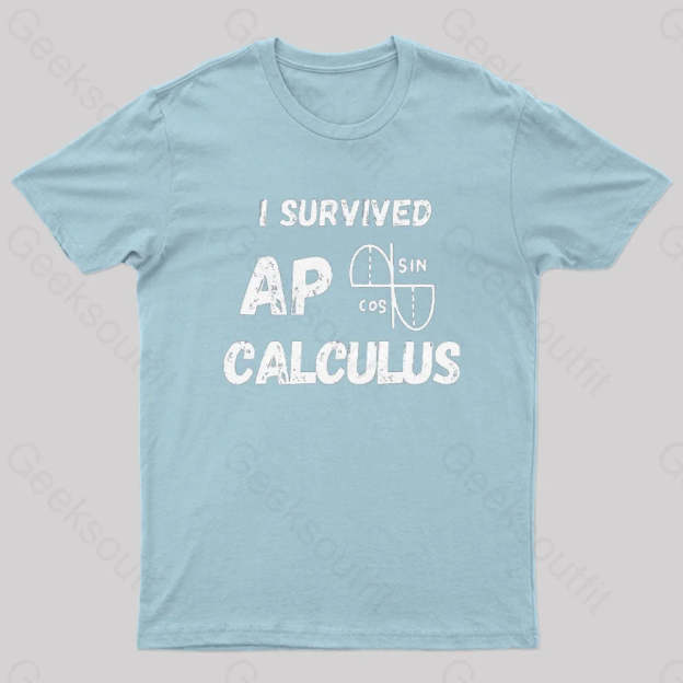 I Survived Ap Calculus Ap Calc Exam Nerd T-Shirt Light Blue / S