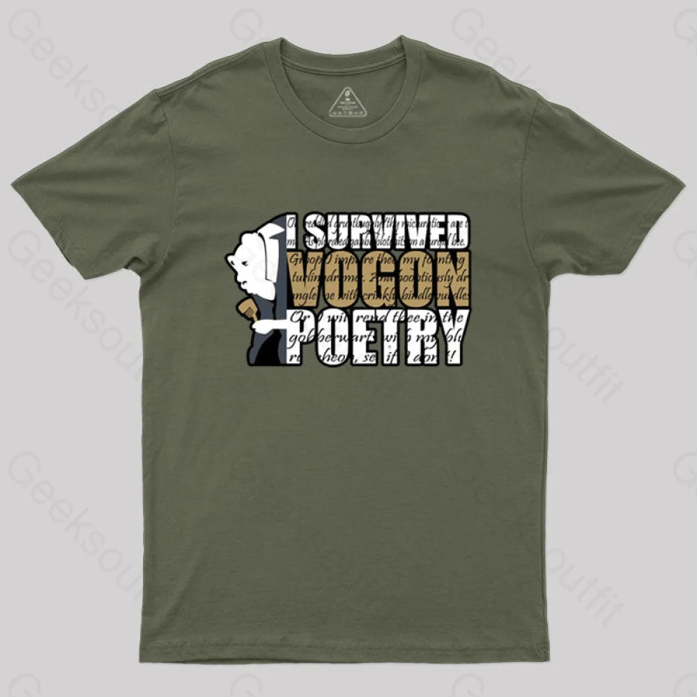 I Survived Vogon Poetry T-Shirt Army Green / S