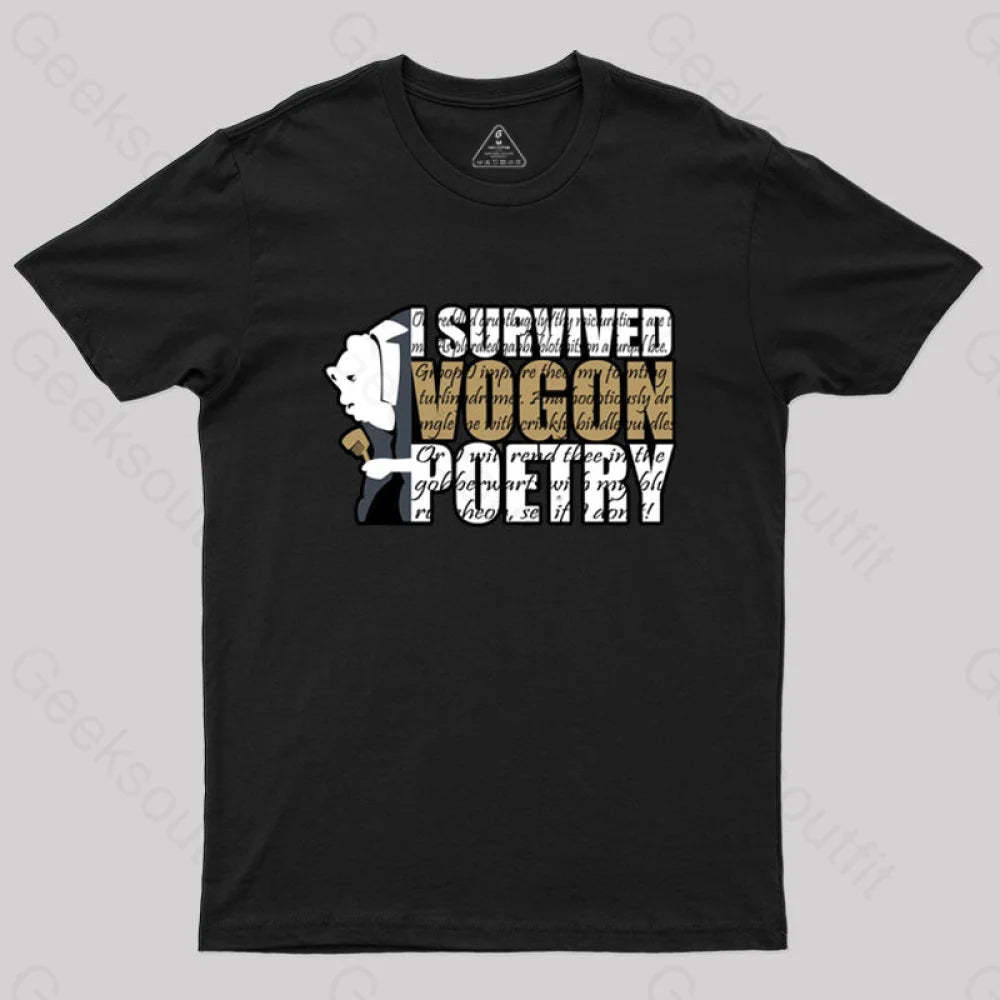 I Survived Vogon Poetry T-Shirt Black / S