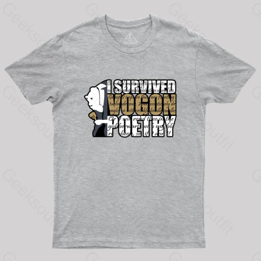 I Survived Vogon Poetry T-Shirt Grey / S