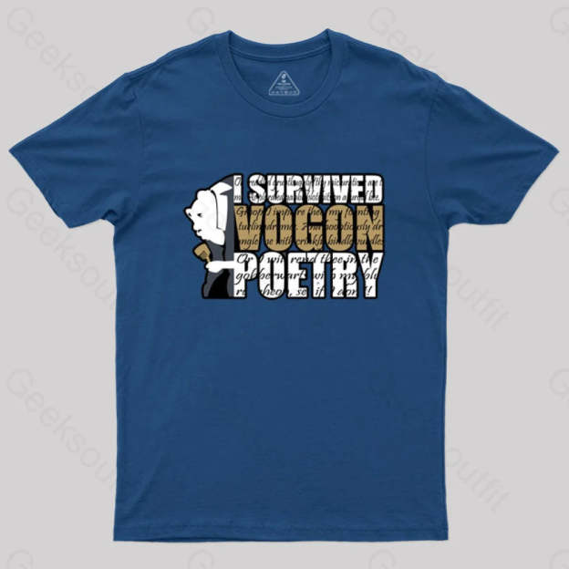 I Survived Vogon Poetry T-Shirt Navy / S
