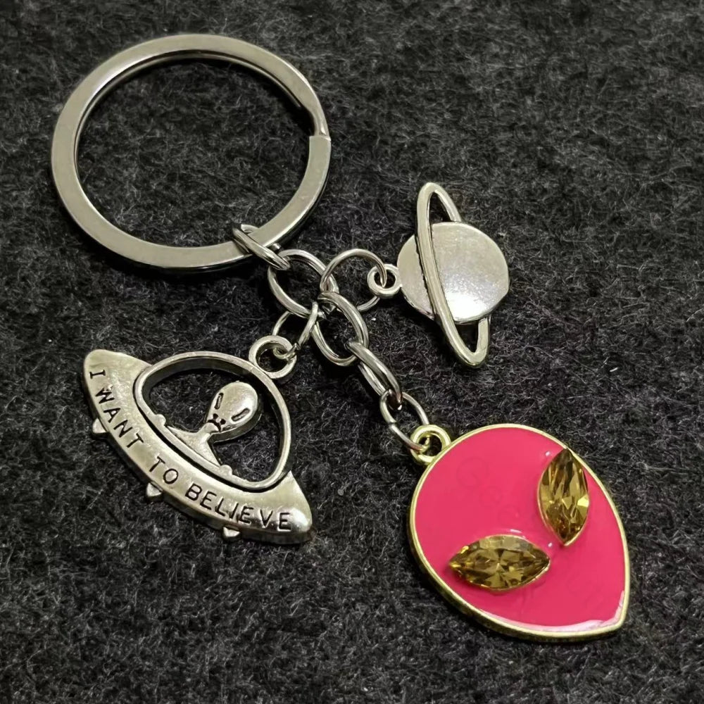 I Want To Believe Alien Space Exploration Keychain 2