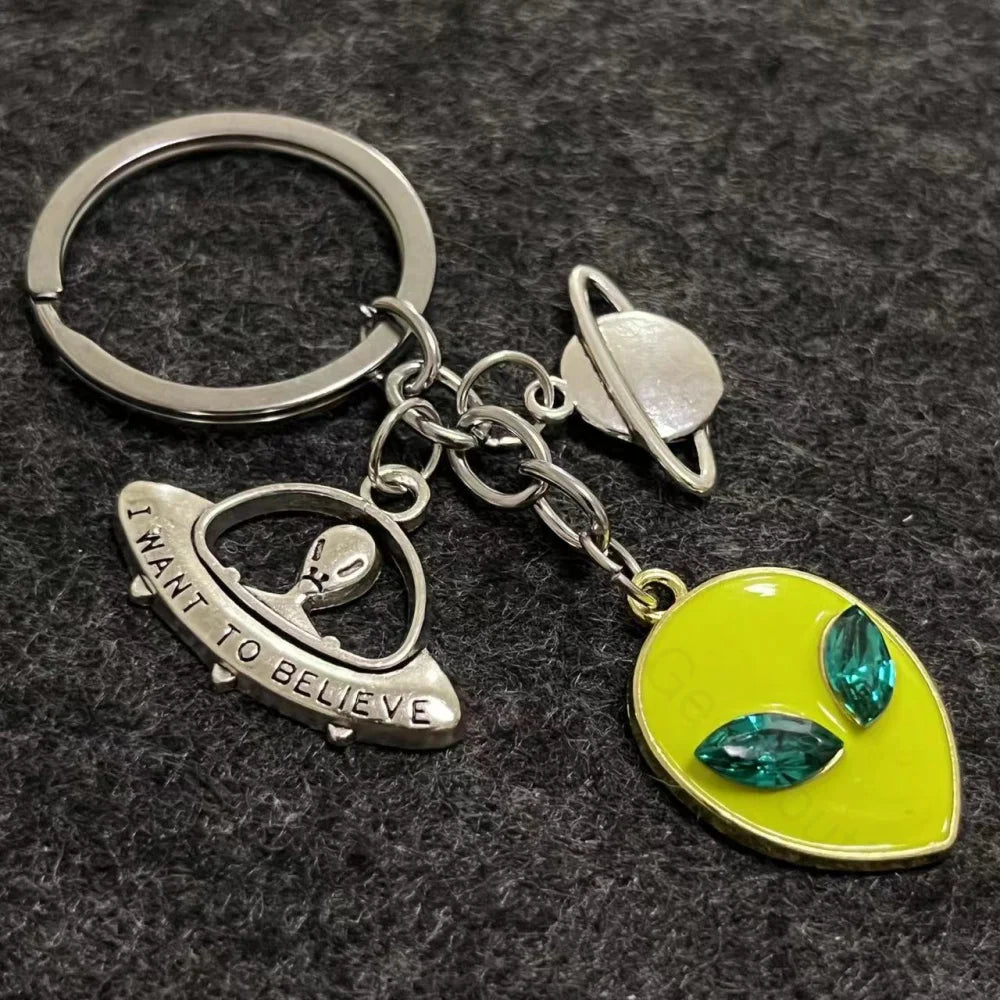 I Want To Believe Alien Space Exploration Keychain 4
