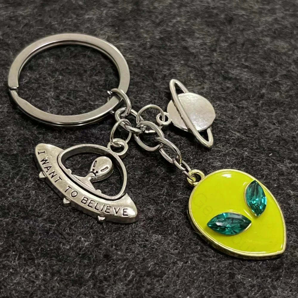 I Want To Believe Alien Space Exploration Keychain 4