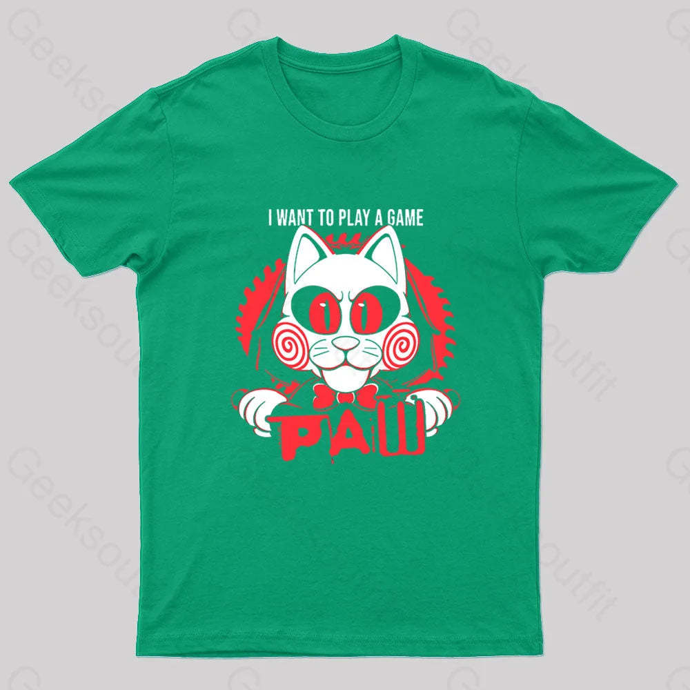I Want To Play A Game Geek T-Shirt Green / S