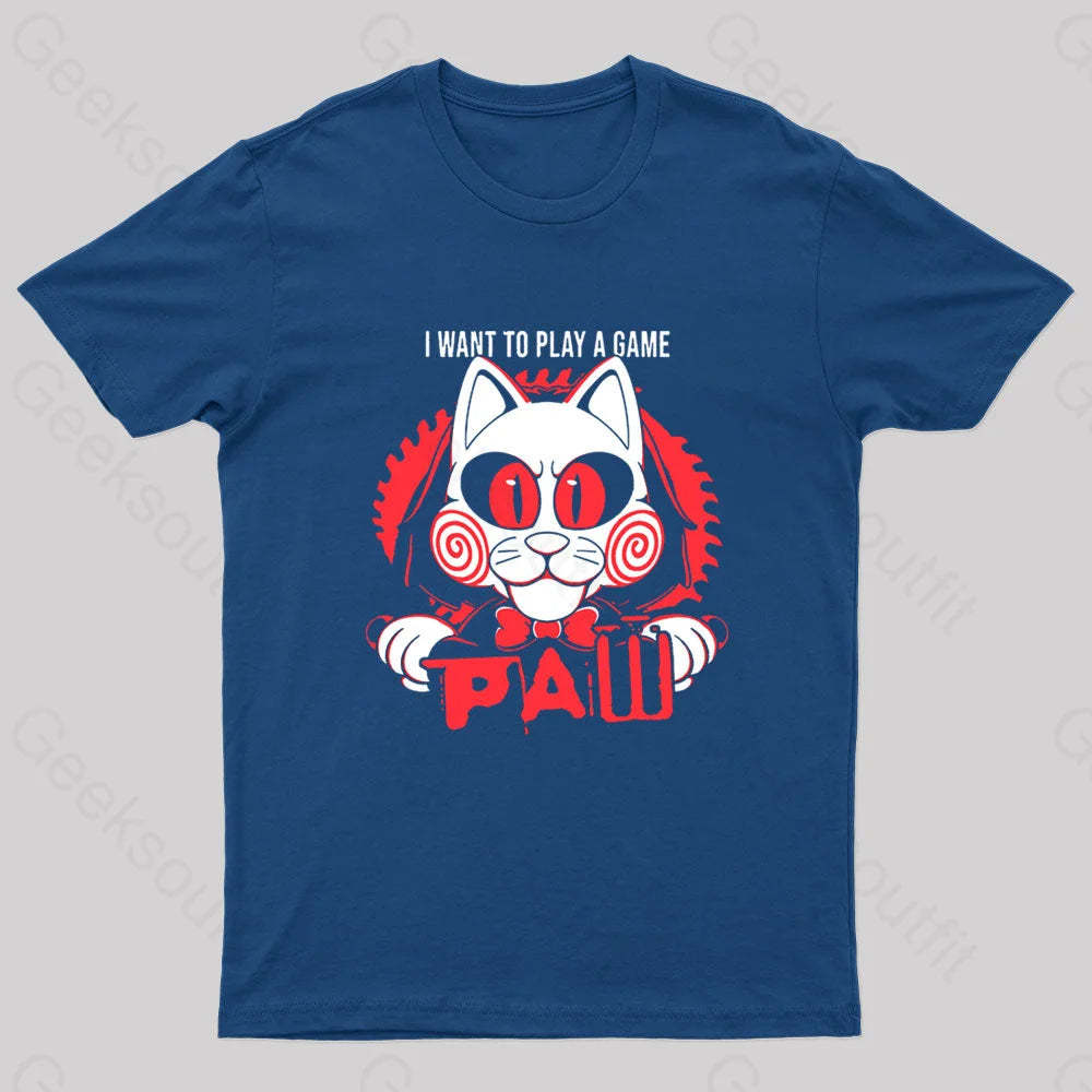 I Want To Play A Game Geek T-Shirt Navy / S