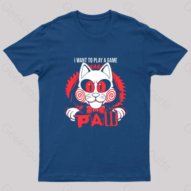 I Want To Play A Game Geek T-Shirt Navy / S