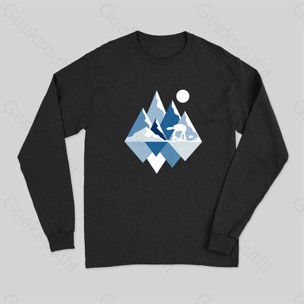 Ice Planet View Long Sleeve T-Shirt Black / S