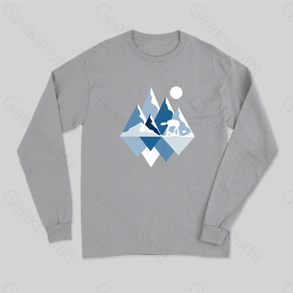 Ice Planet View Long Sleeve T-Shirt Grey / S