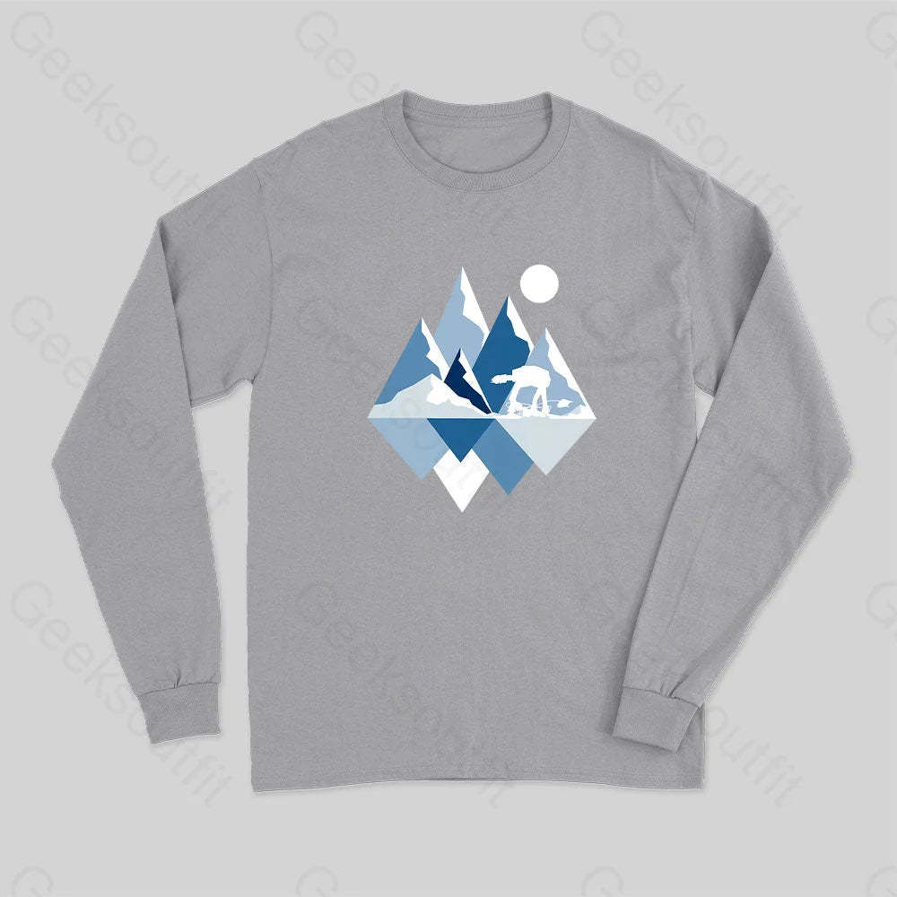 Ice Planet View Long Sleeve T-Shirt Grey / S