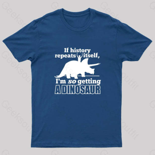 If History Repeats Itself Nerd T-Shirt Navy / S