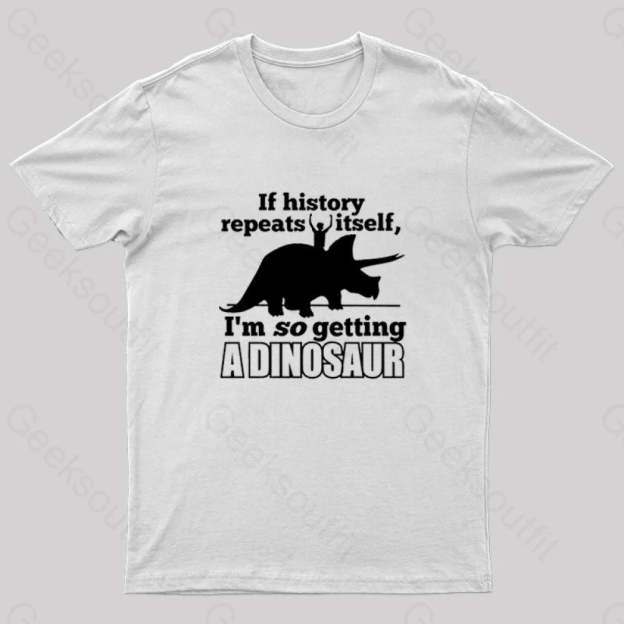 If History Repeats Itself Nerd T-Shirt White / S