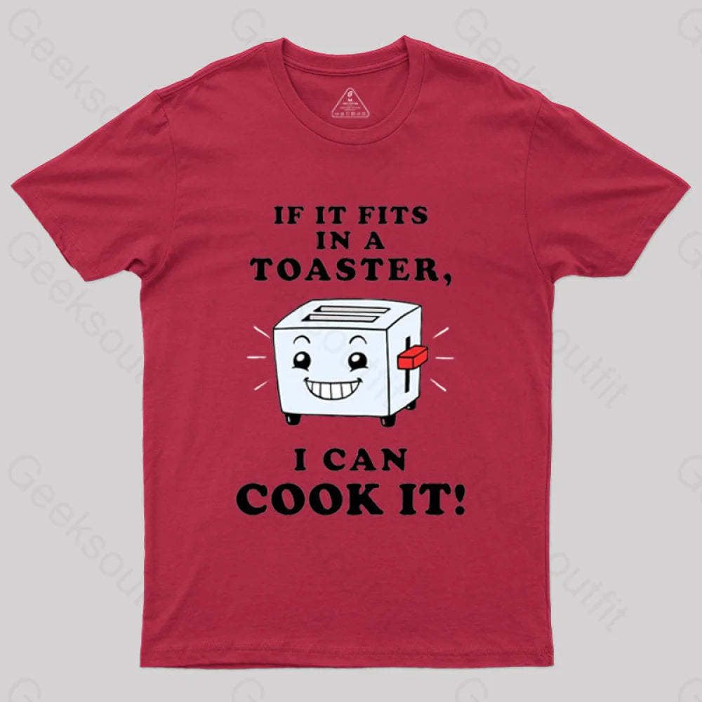 If It Fits In A Toaster I Can Cook T-Shirt Red / S