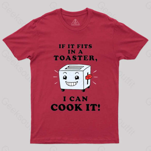 If It Fits In A Toaster I Can Cook T-Shirt Red / S
