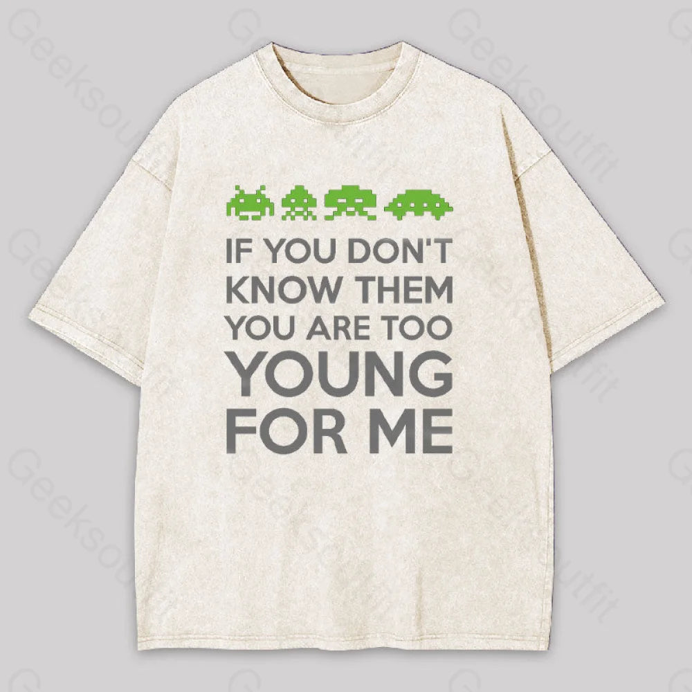 If You Don?��t Know Them Washed T-Shirt Apricot / S